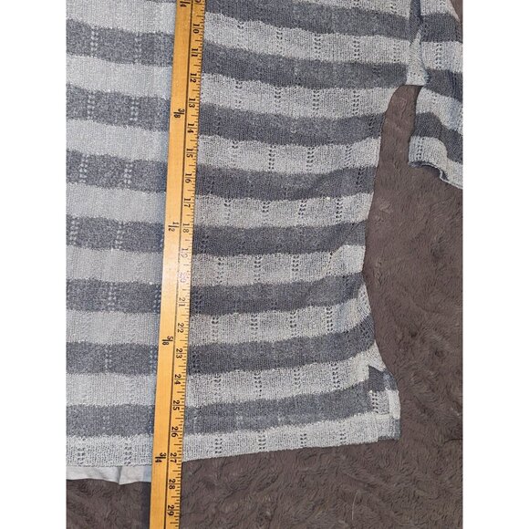 Grace Elements Womens Striped Knit Top L - Picture 4 of 8
